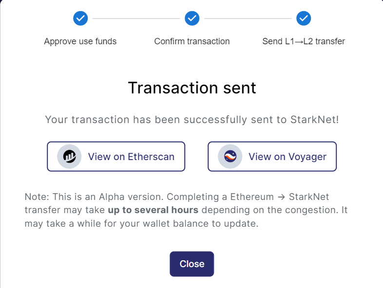 StarkNet 桥的第一个版本 StarkGate Alpha测试教程 - Foresight News