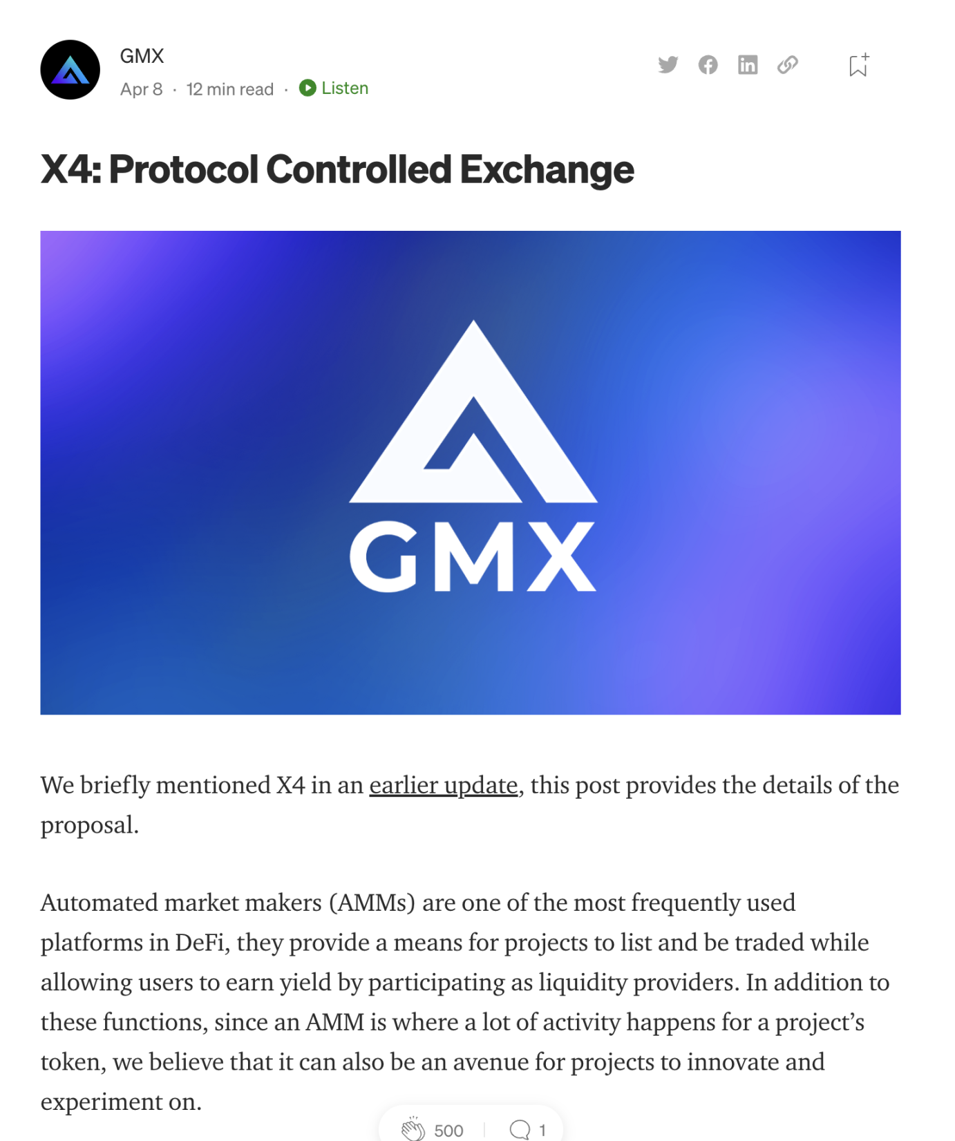 X4: Protocol Controlled Exchange