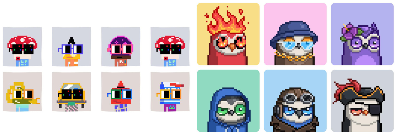 Nouns and Moonbirds - examples of CC0 projects