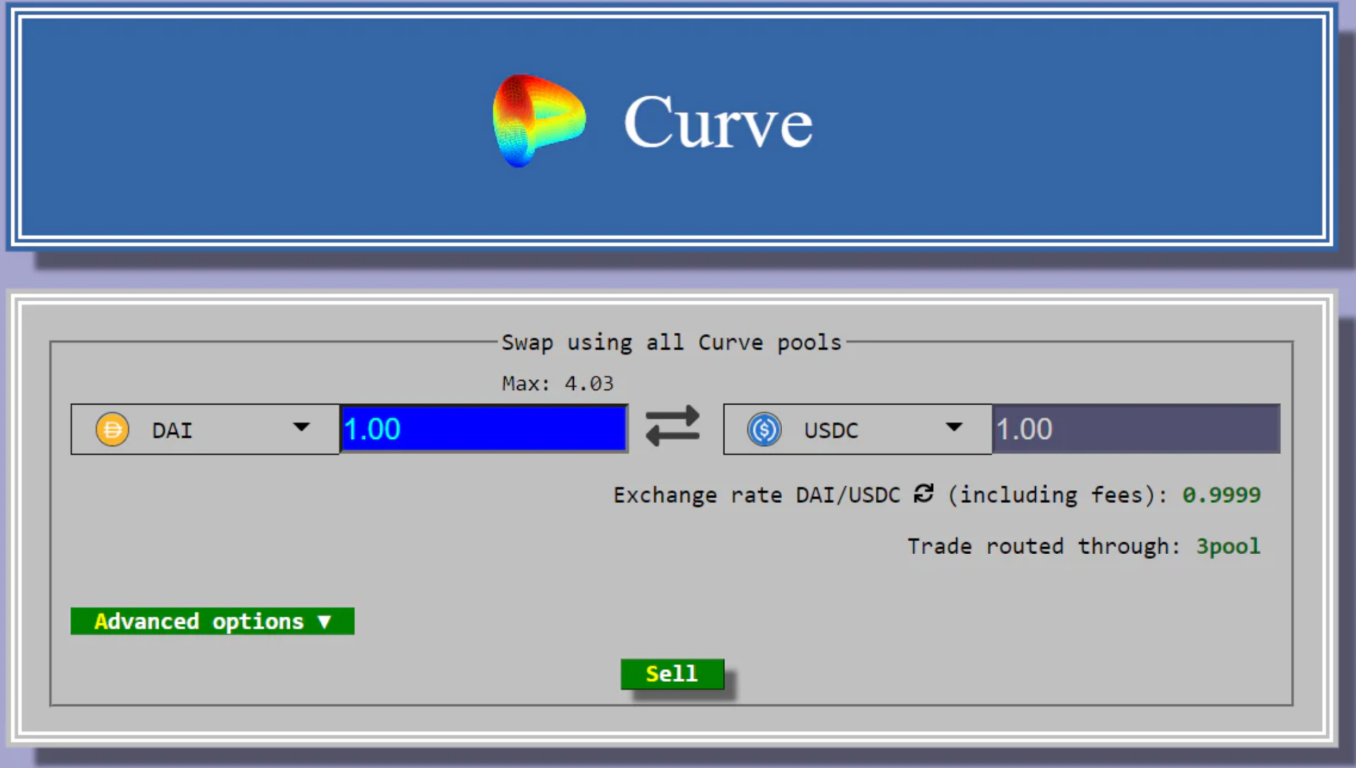 Curve’s Geek UI design