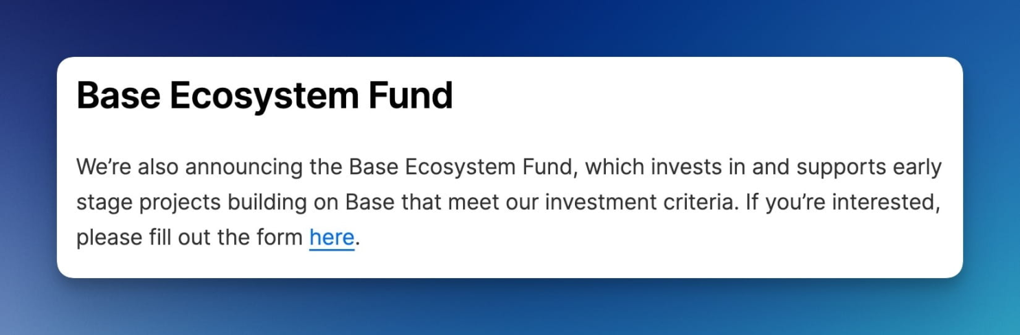 Base Ecosystem Fund