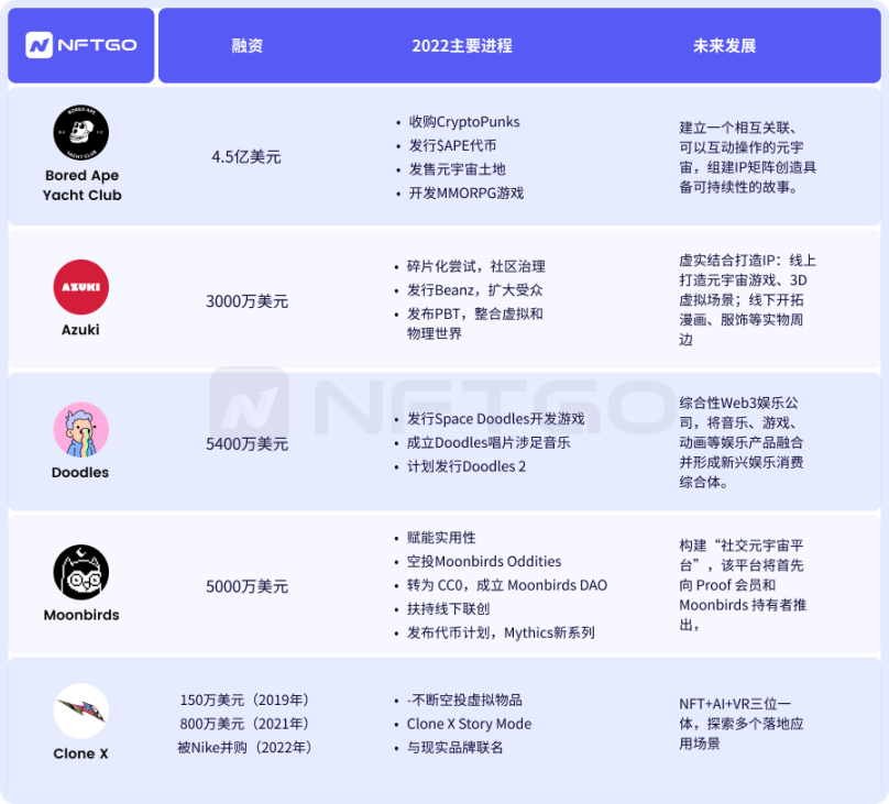 NFT 项目主要进程与未来计划