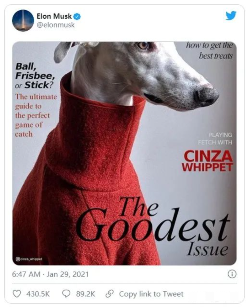 马斯克将推特Logo 改为狗狗币表情，意欲何为？ - Foresight News