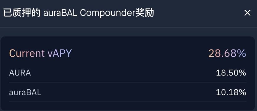auraBAL 的收益率