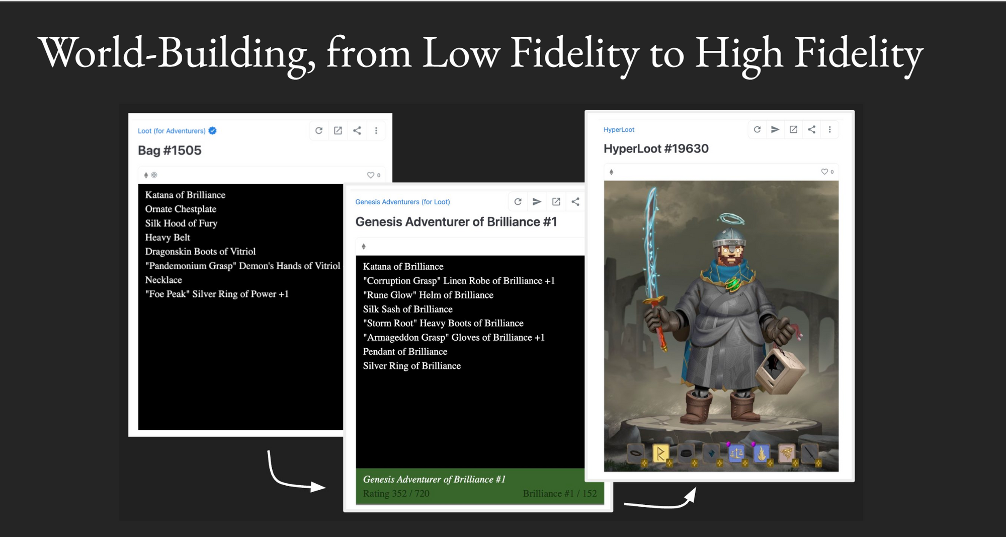 Screenshot of Genesis Adventuer and Corresponding Hyperloot