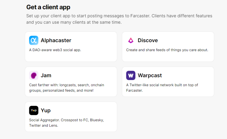 Farcaster 客户端 app 应用