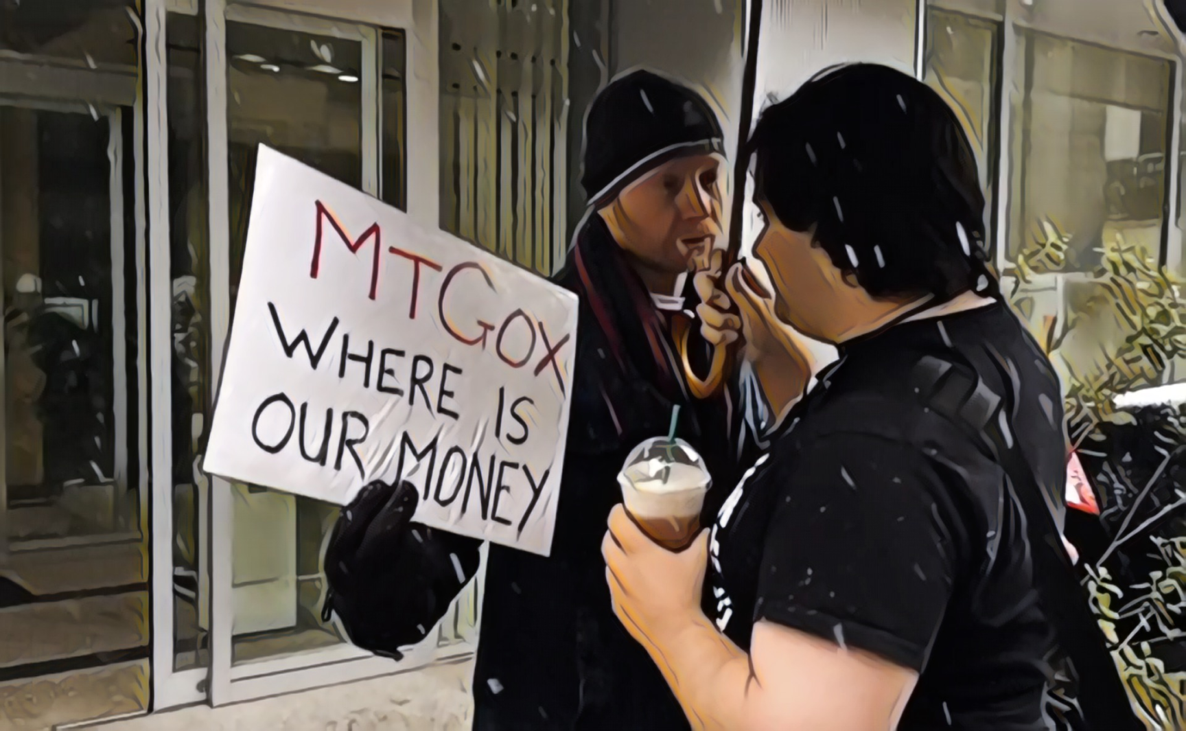 Mt.Gox 无法提币时用户堵住马克想要个说法