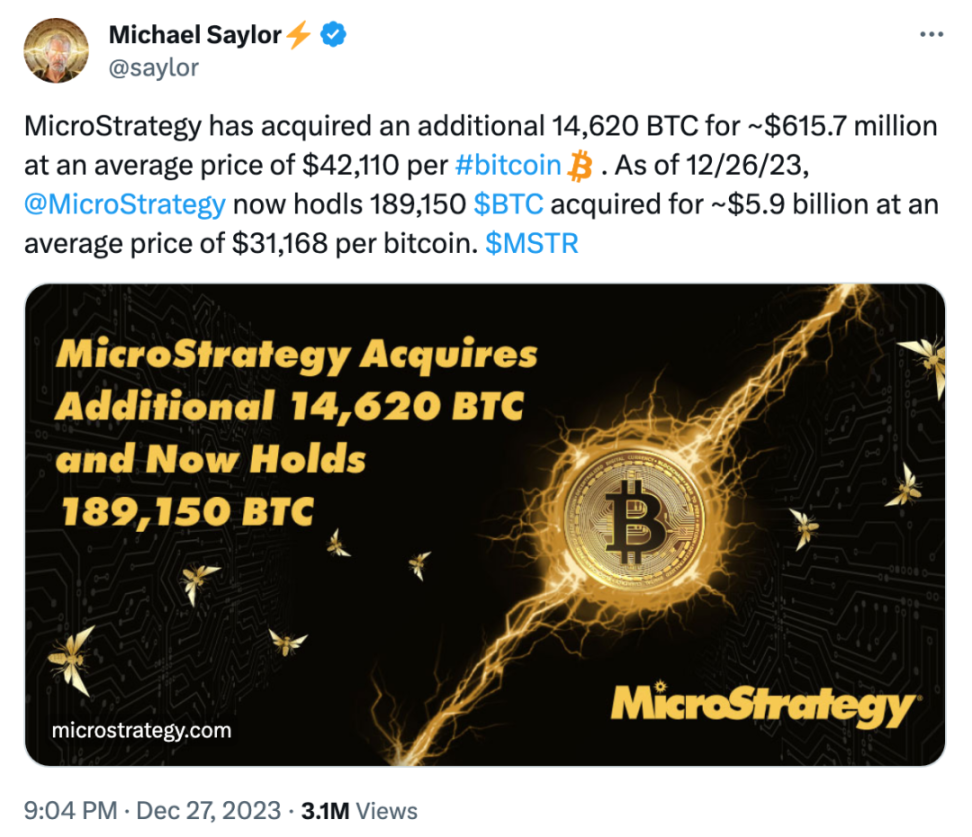 已囤积189150 枚BTC，MicroStrategy 的策略会暴雷吗？ - Foresight News