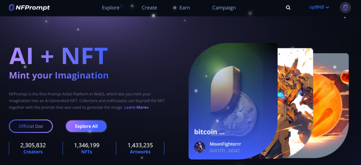 NPFrompt 是一个 AI+NFT 的用户生成内容