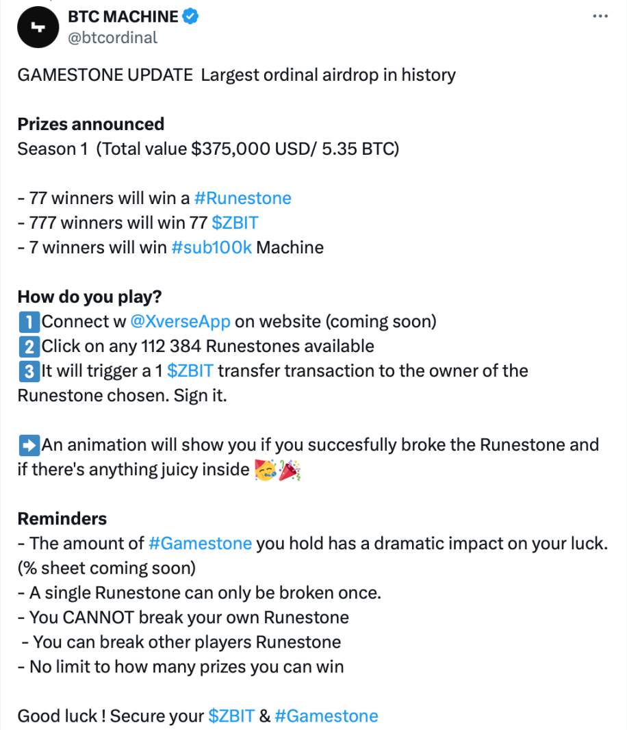 乘龙骑士」挖符文？「击碎」符石分奖金？Runes 游戏抢先看| 比特原生动态② - Foresight News