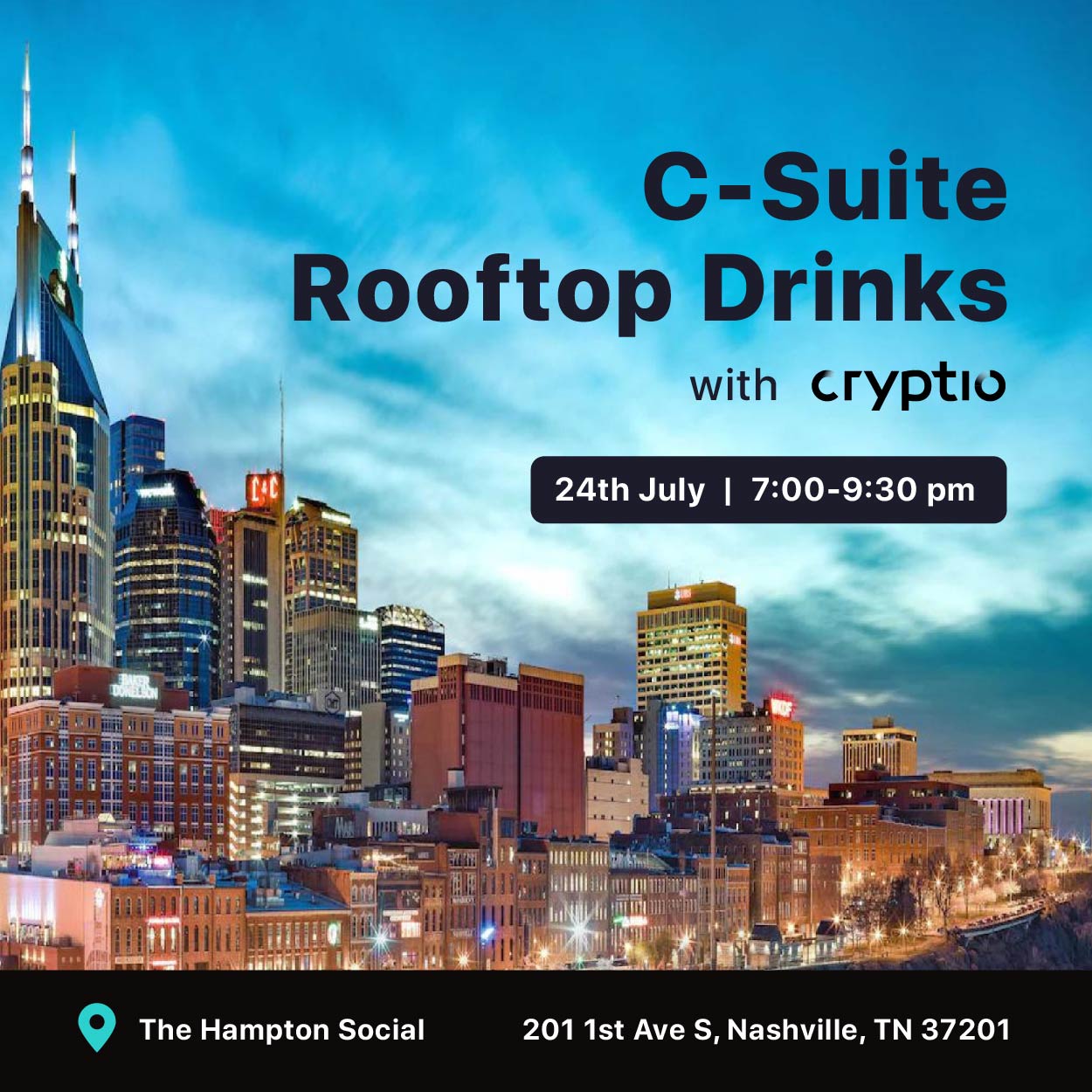 C-Suite Rooftop Drinks with Cryptio - Bitcoin Nashville 