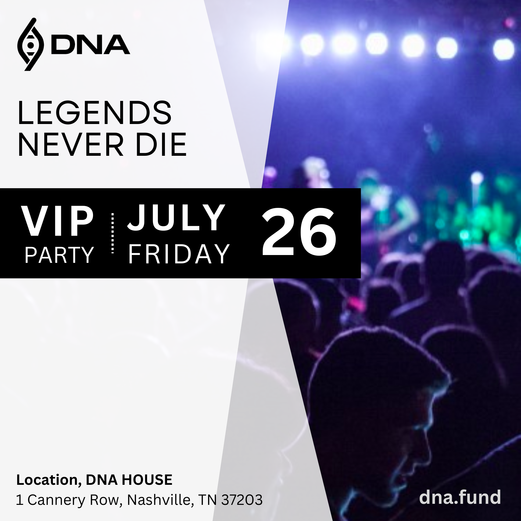 After Party - DNA House, Nashville Edition. Friday, July 26th