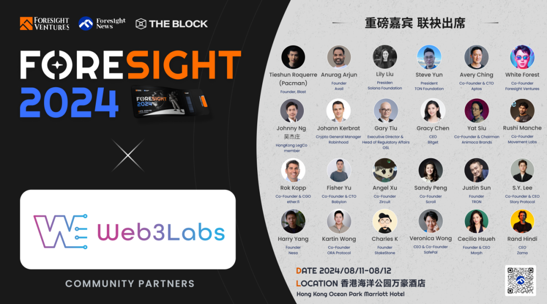 FORESIGHT2024 香港峰会：融中西 Web3 思想，创区块链文化之盛事 - Foresight News