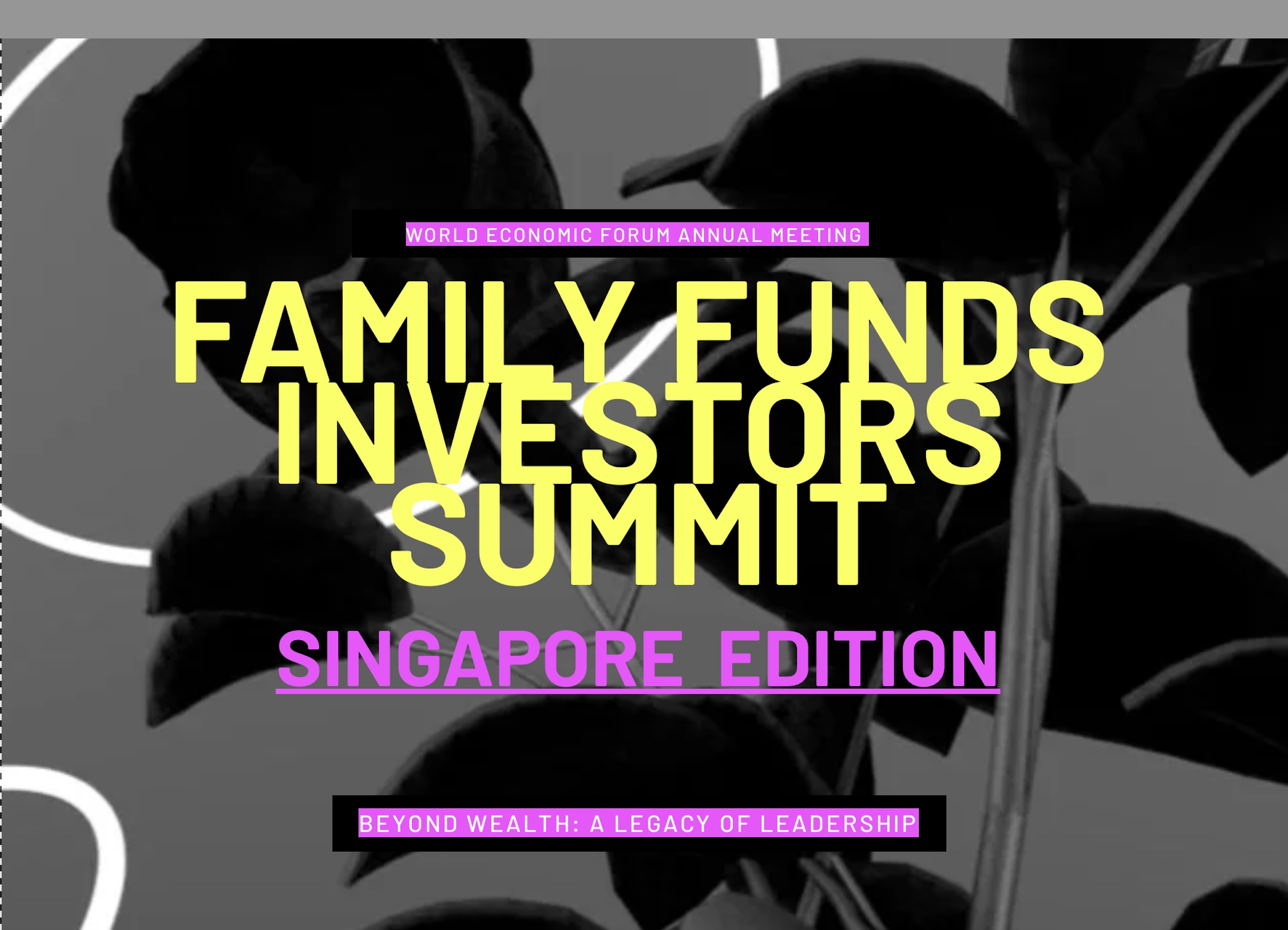 Family office & Investors Summit, Singapore