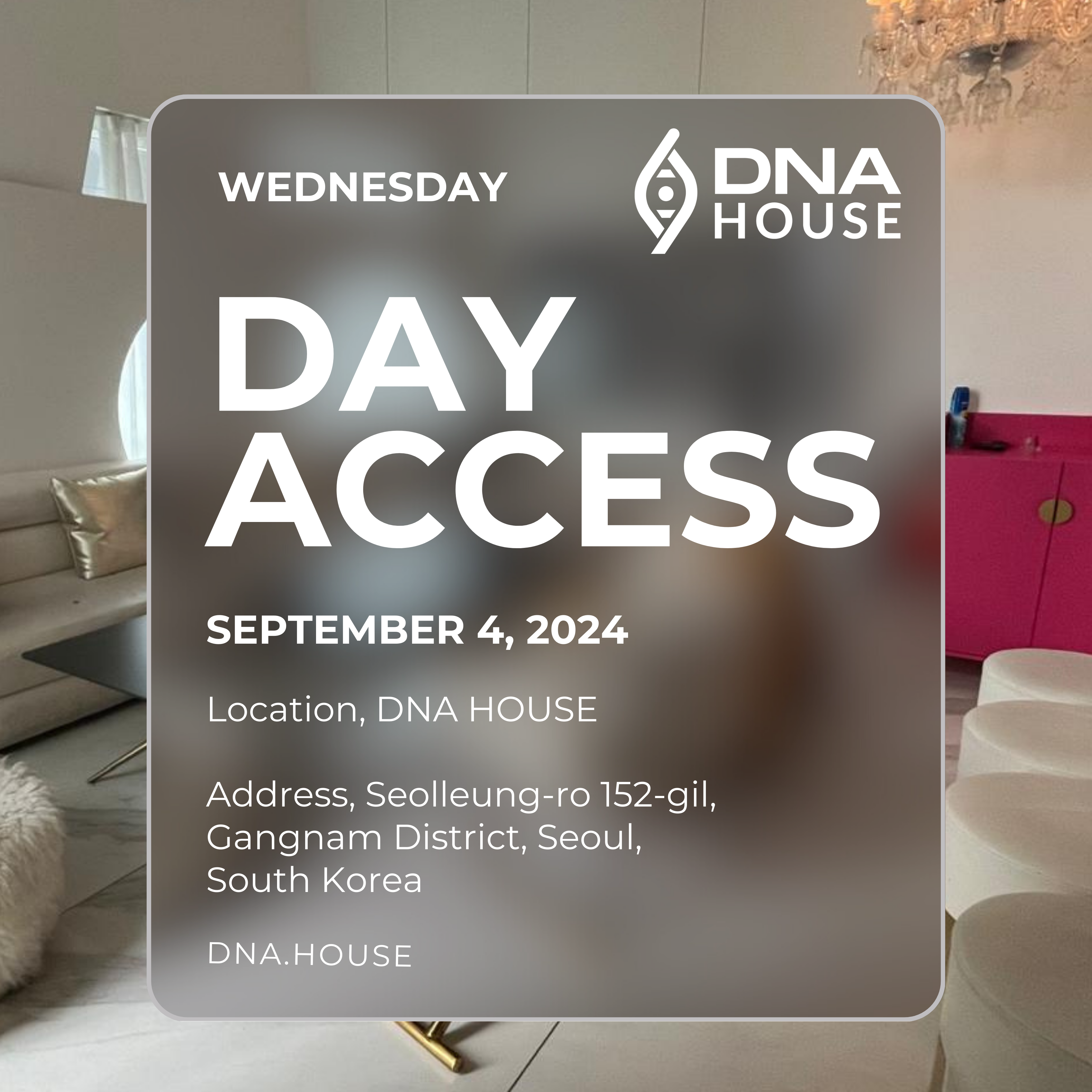 DNA House, Korea. Join us in Seoul on September 4th, 2024, during Korea Blockchain Week