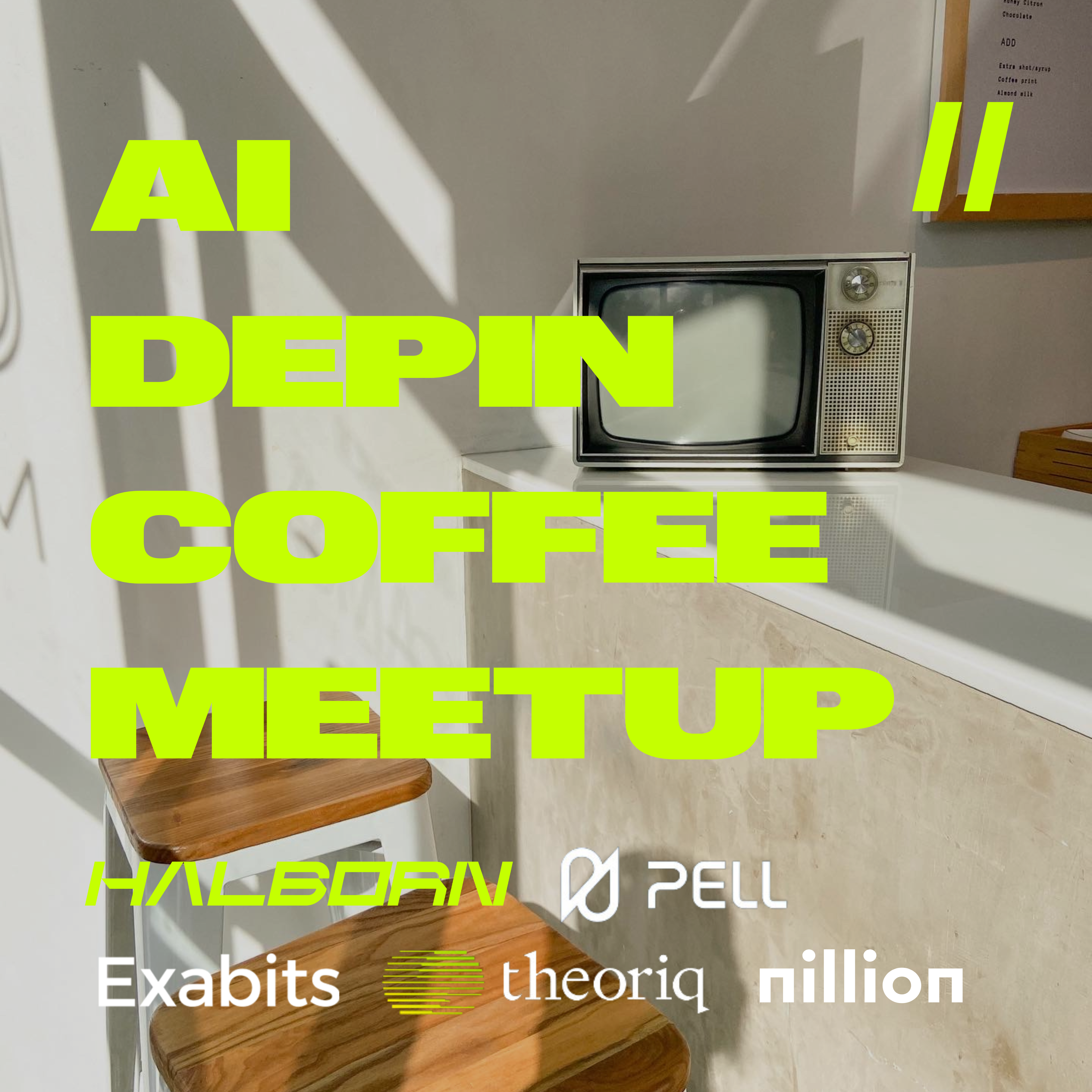 AI + DePIN Coffee Meetup w/ Halborn, 0g, Pell, Nillion, Theoriq, Exabits @ KBW