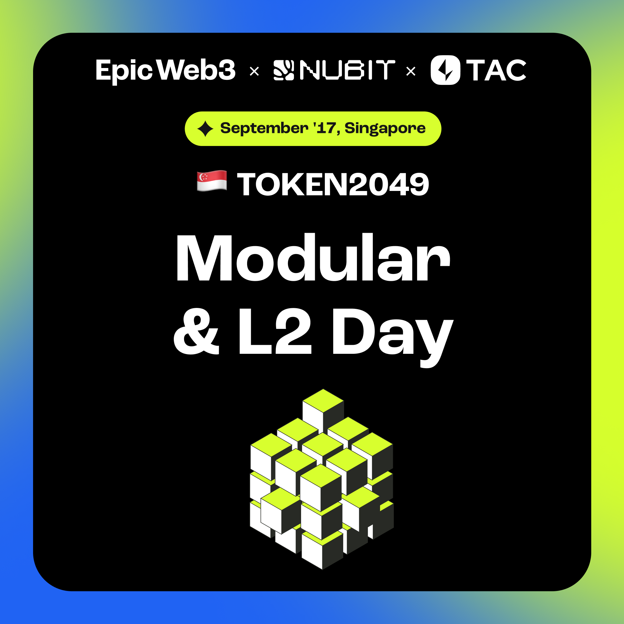 Modular & L2 Day | x Nubit x TAC | TOKEN2049