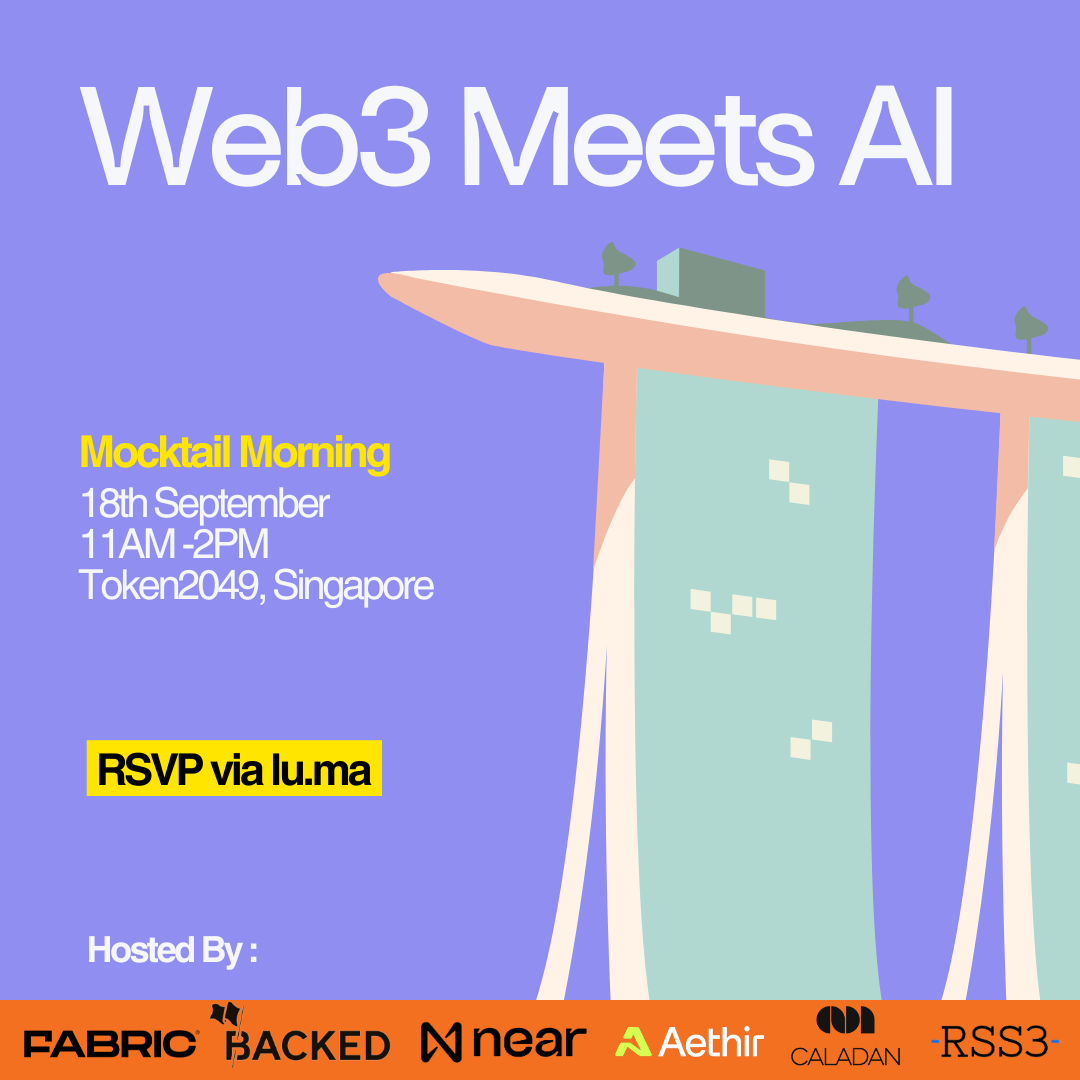 Web3 meets AI by Fabric VC, Near Protocol, Backed VC, Aethir, Caladan and RSS3 | Token2049 🇸🇬