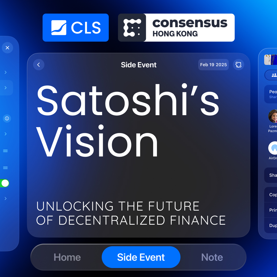 Satoshi's vision: side event by CLS GLOBAL