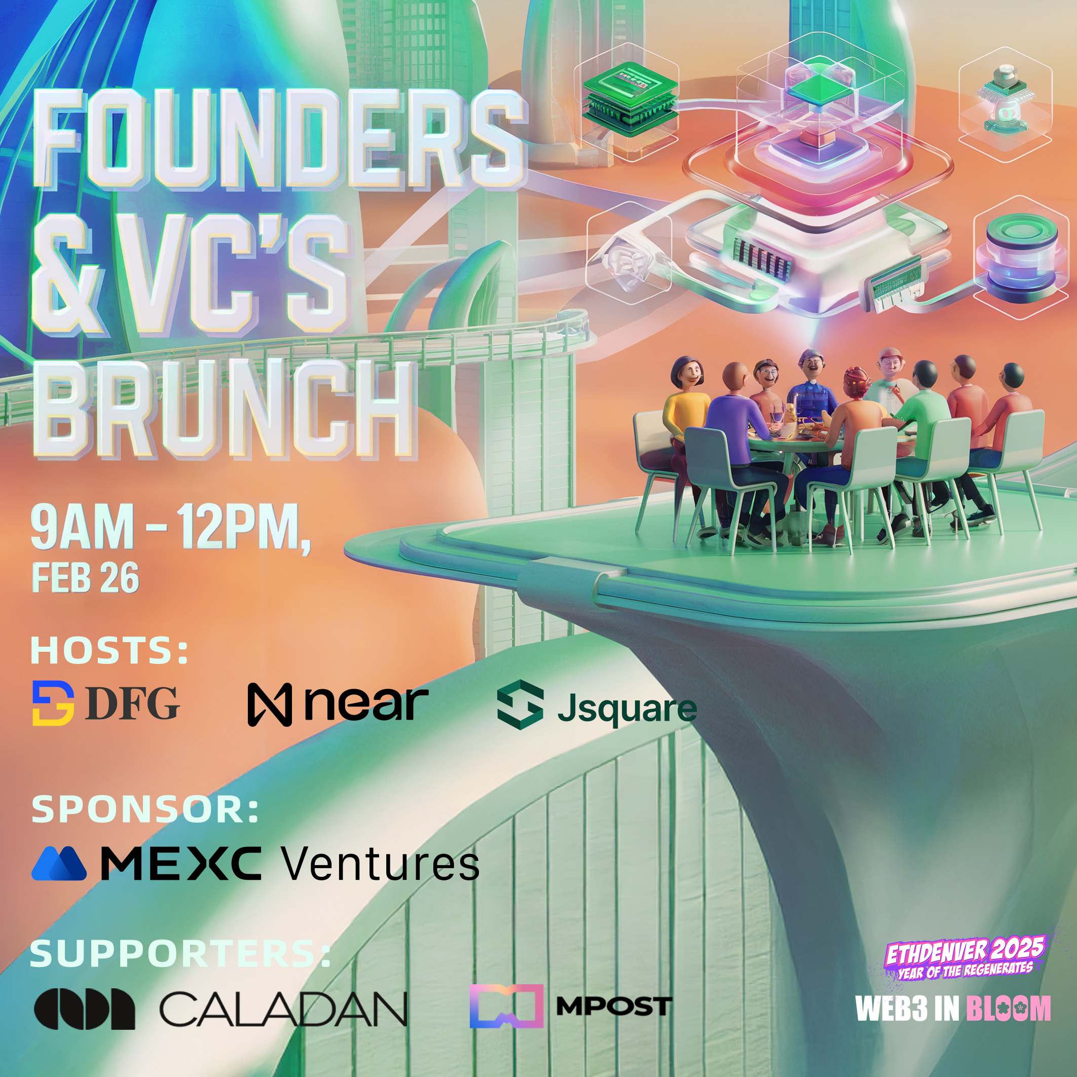 Founders & VC's Brunch hosted by DFG, NEAR, and Jsquare @ ETHDenver