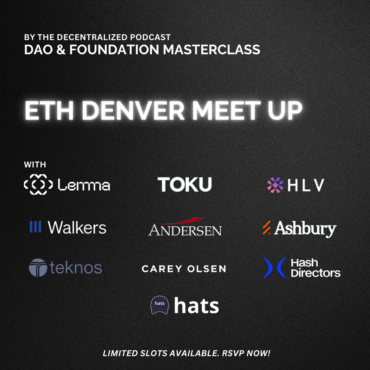 DAO & Foundation Masterclass ETH Denver Meetup