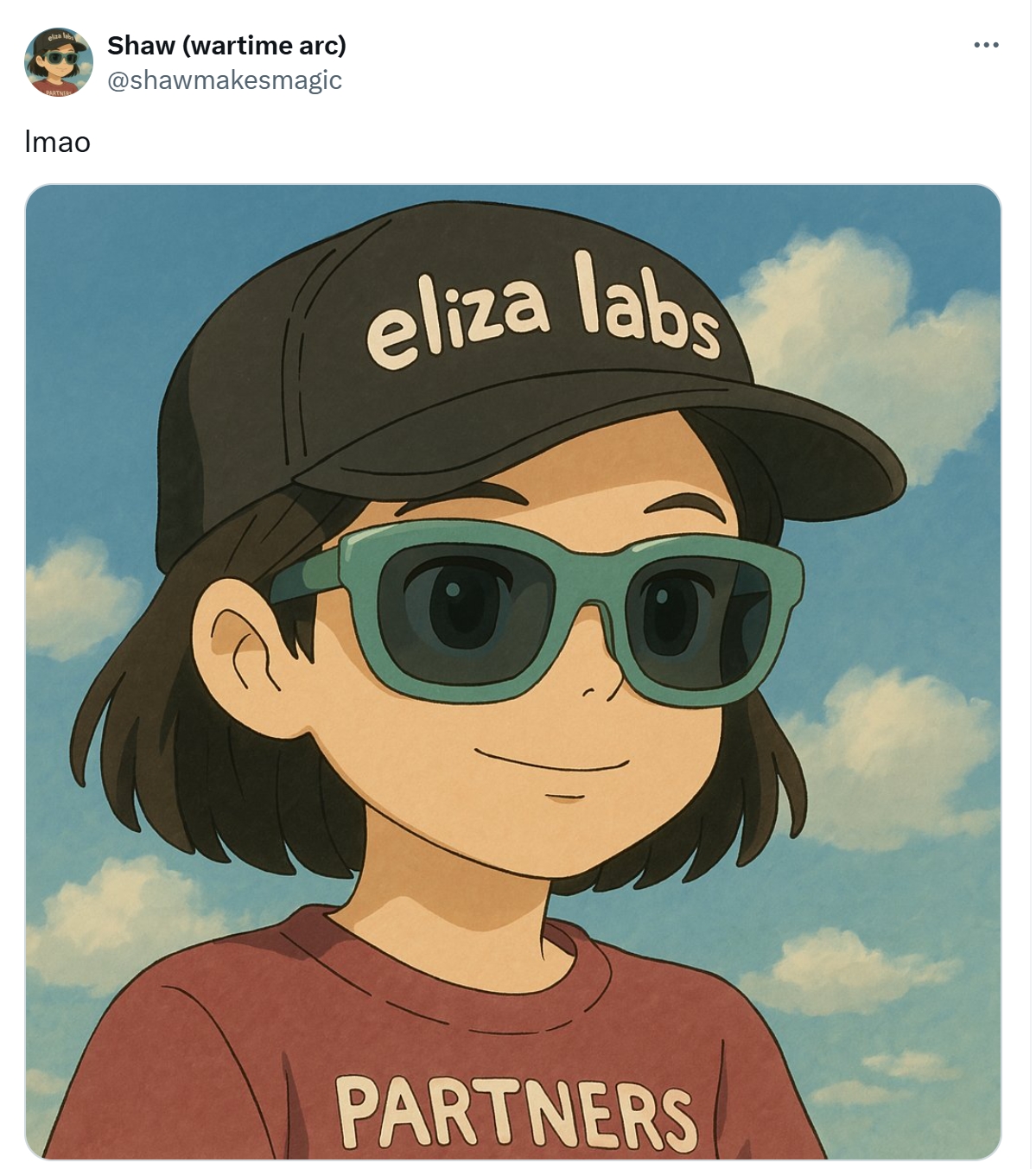 ai16z 创始人Shaw 更换Ghibli 元素头像- Foresight News