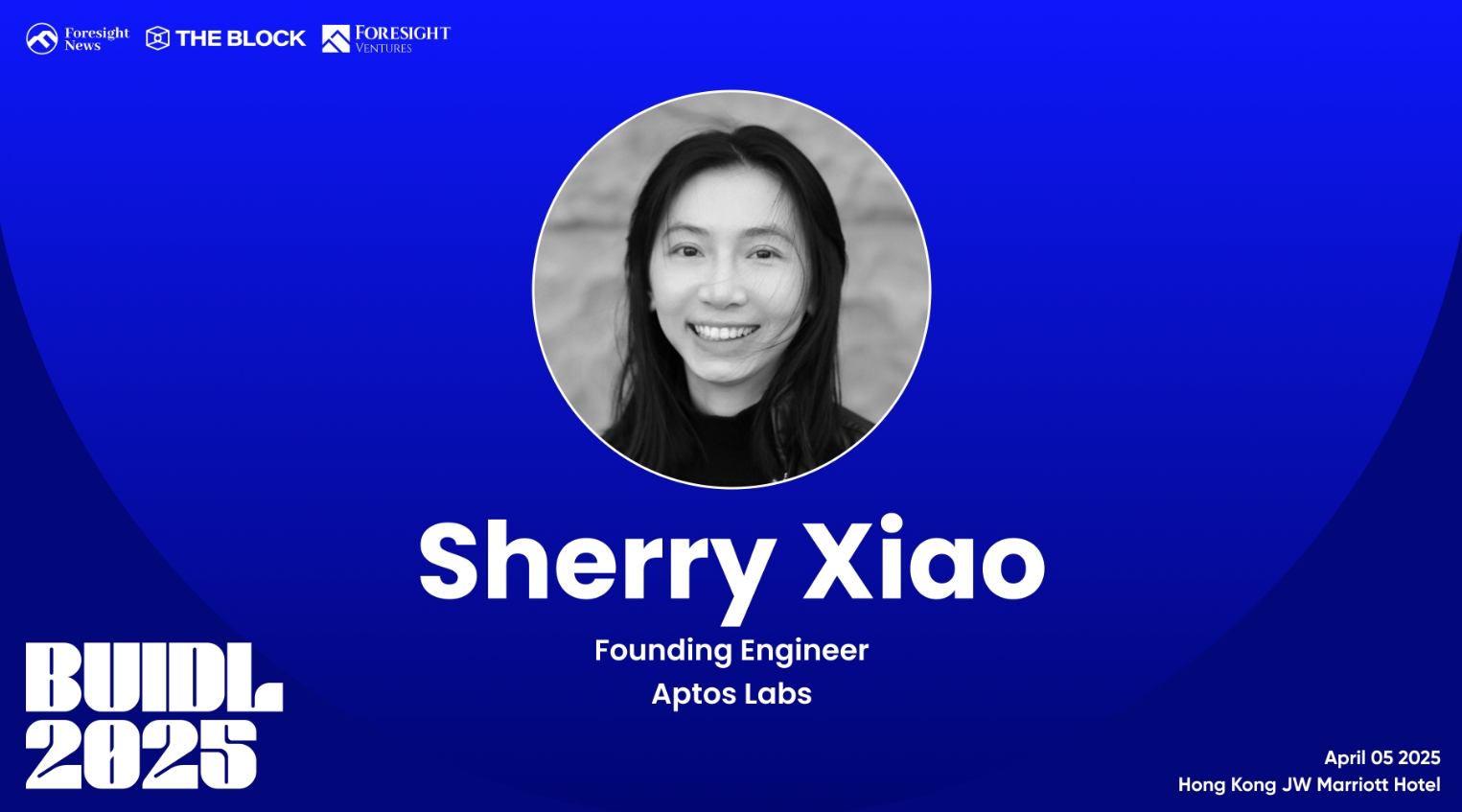 Aptos 创始工程师 Sherry Xiao 确认出席「BUIDL 2025」