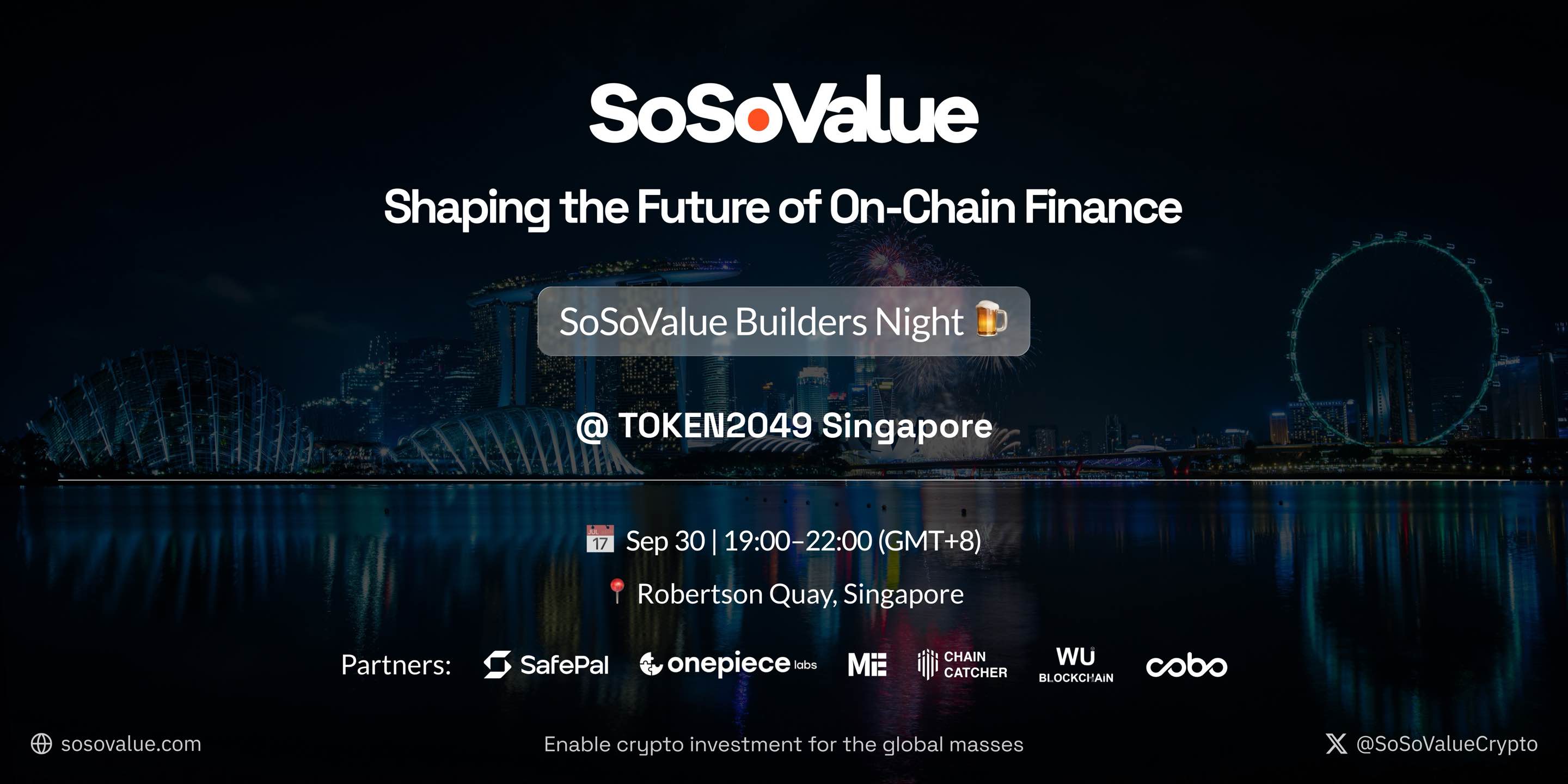 SoSoValue Builders Night | Shaping the Future of On-chain Finance @TOKEN2049 Singapore