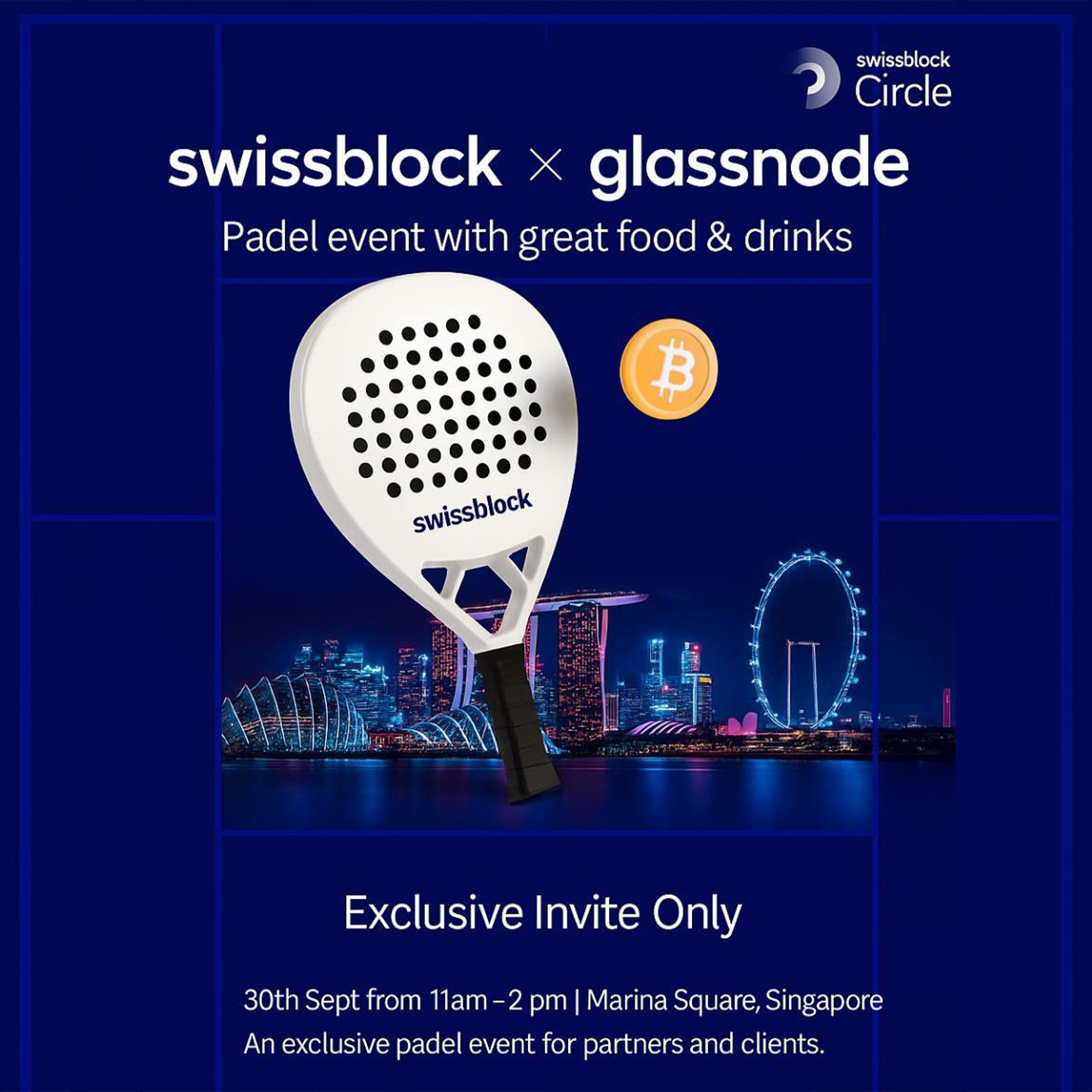 Swissblock x Glassnode Exclusive VIP Padel Event