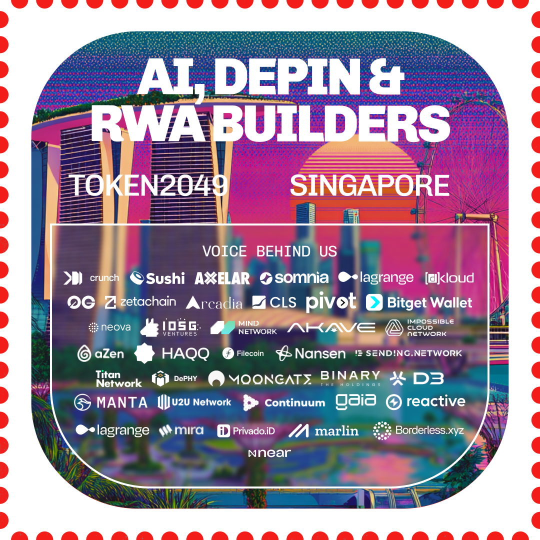 AI, DePIN & RWA Builders | Token2049 Singapore