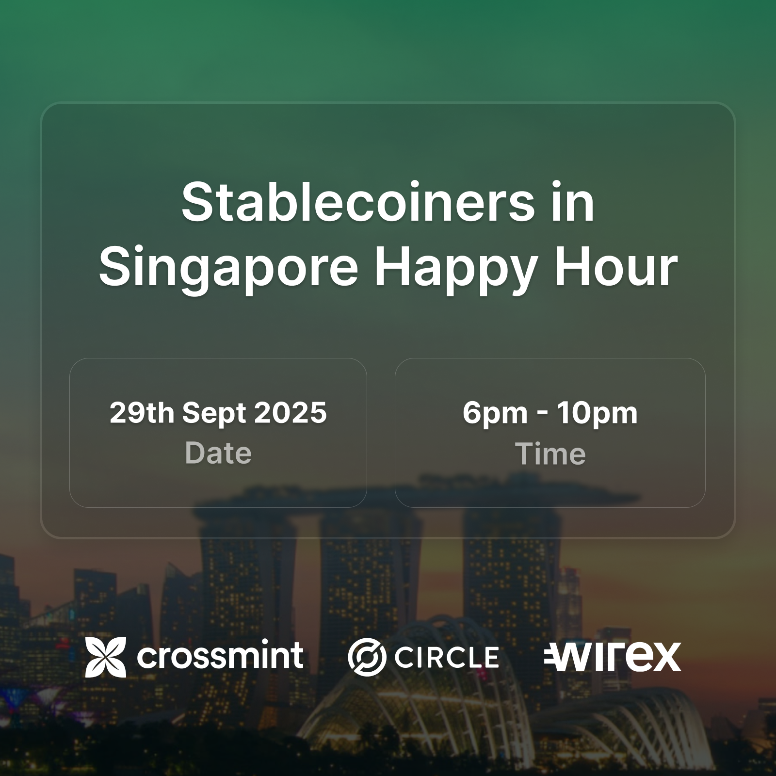 Stablecoiners in Singapore with Circle, Crossmint, & Wirex