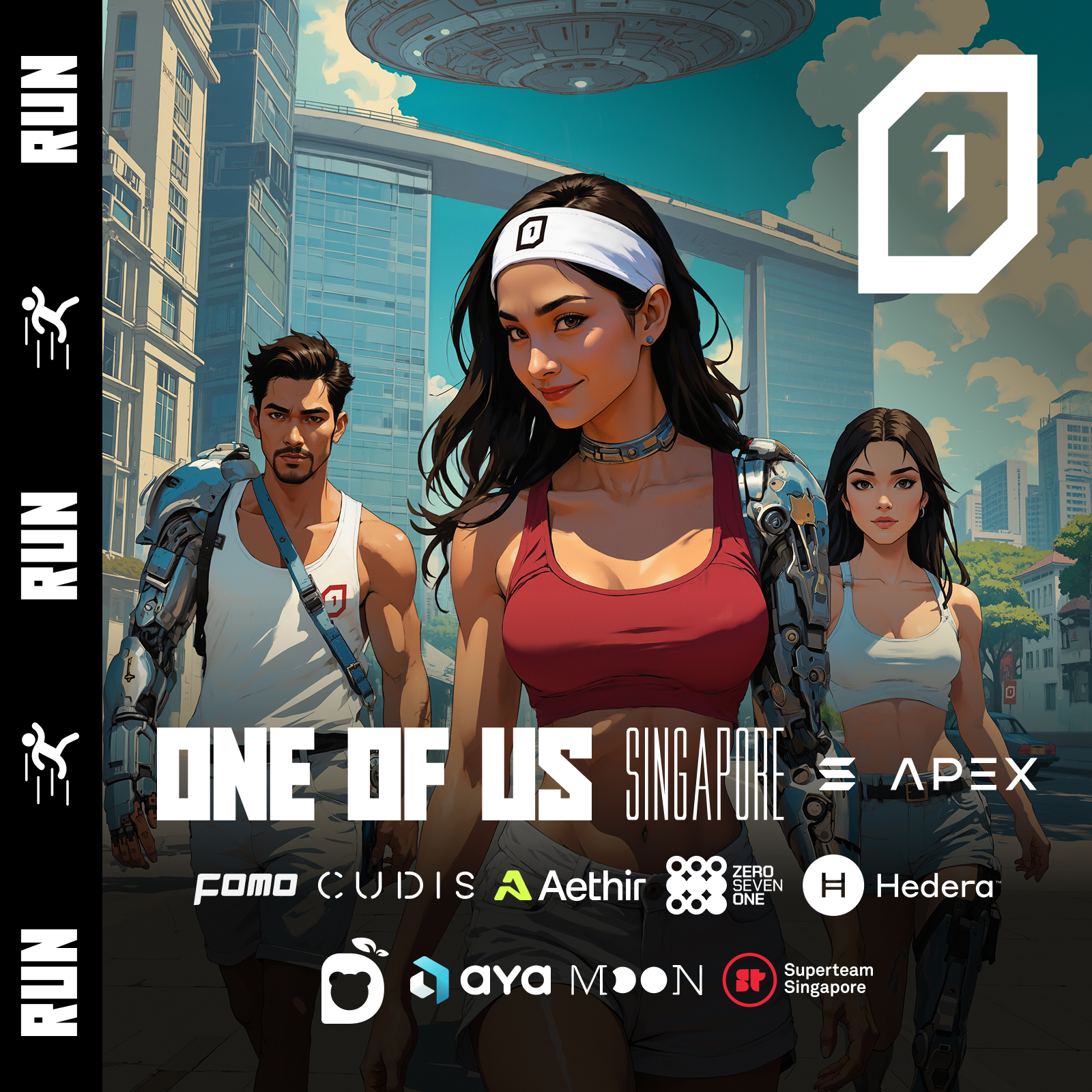 ONE OF US Run & Coffee // Aya, Cudis, Aethir, Eden, Hedera, 071Labs, Moonring, Superteam Singapore, FOMO Magazine