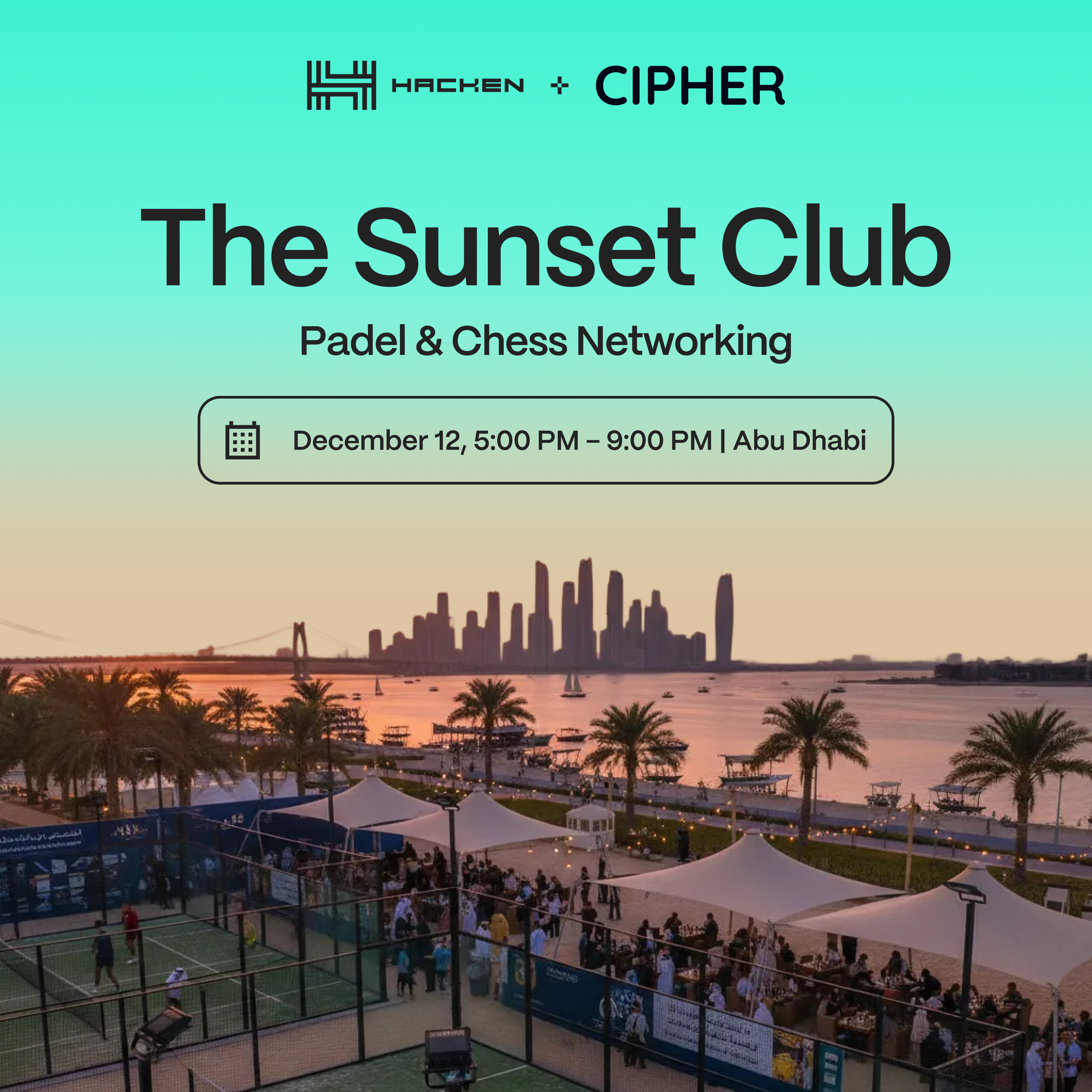 THE SUNSET CLUB. Padel & Chess Networking