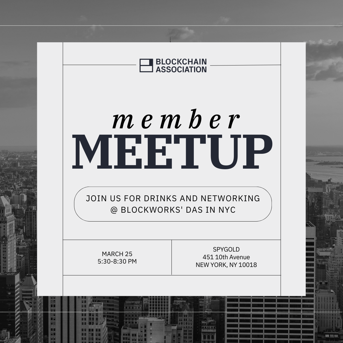 Blockchain Association Member Meetup
