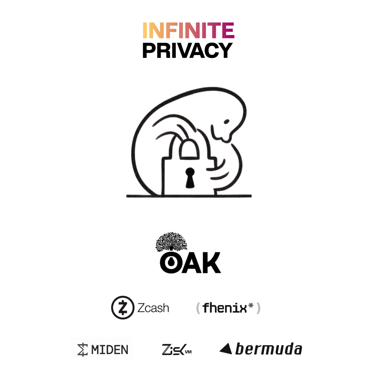 Infinite Privacy: Cocktail Aperitivo ZK, FHE or TEE? feat. ZCash, fhenix, ZiskVM (Jordi Baylina), Miden, Bermuda