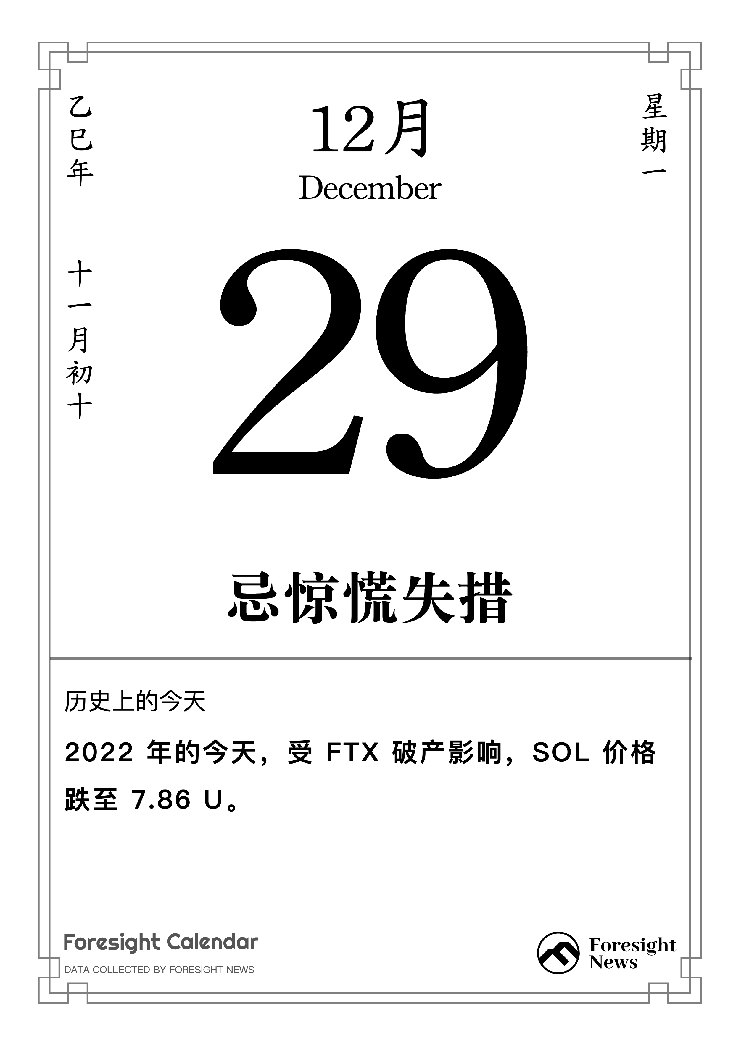 历史上的今天｜12 月29 日- Foresight News